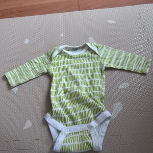 Striped Green and White Kids Bodysuit